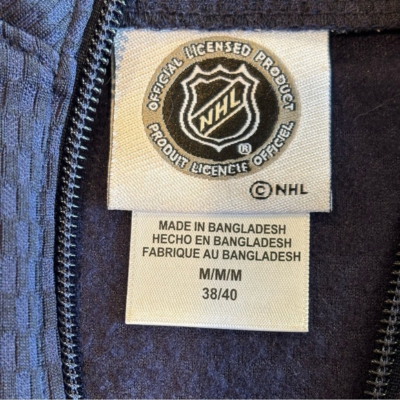 SEATTLE KRAKEN NHL Men’s Zip Up Collared Long Sleeve Blue/Purple Like New Medium - Picture 9 of 10